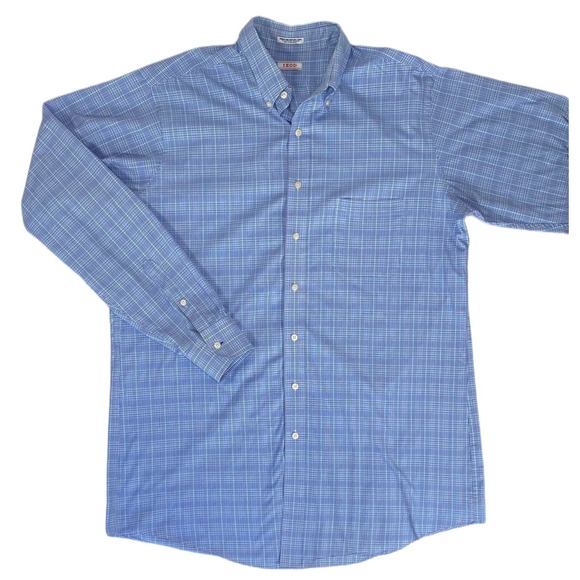 Izod Button Down Plaid Shirt Size Tall 17.5 - Picture 1 of 5